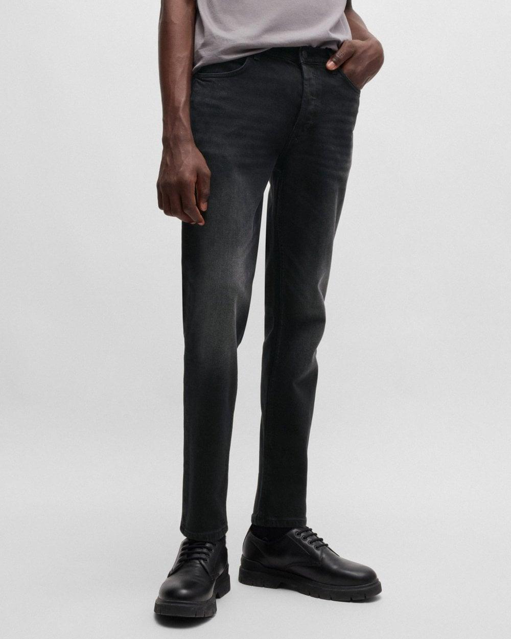 Tapered Fit Hugo Boss Black Jeans Mens HUGO 634 Tapered-Fit Jeans