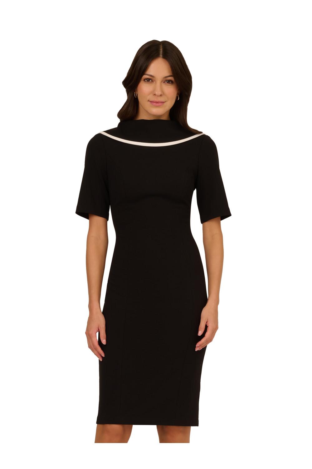 送料無料Adrianna Papell Women's Roll Sleeve One Button Blazer, Black, L並行輸入 Adrianna Papell Roll Neck Sheath With V Back in Black | Lyst UK