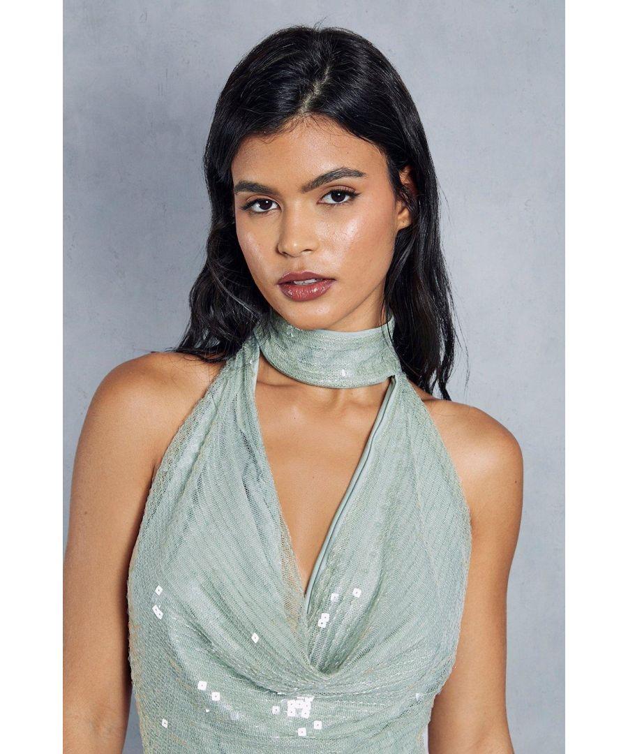 sequin choker top