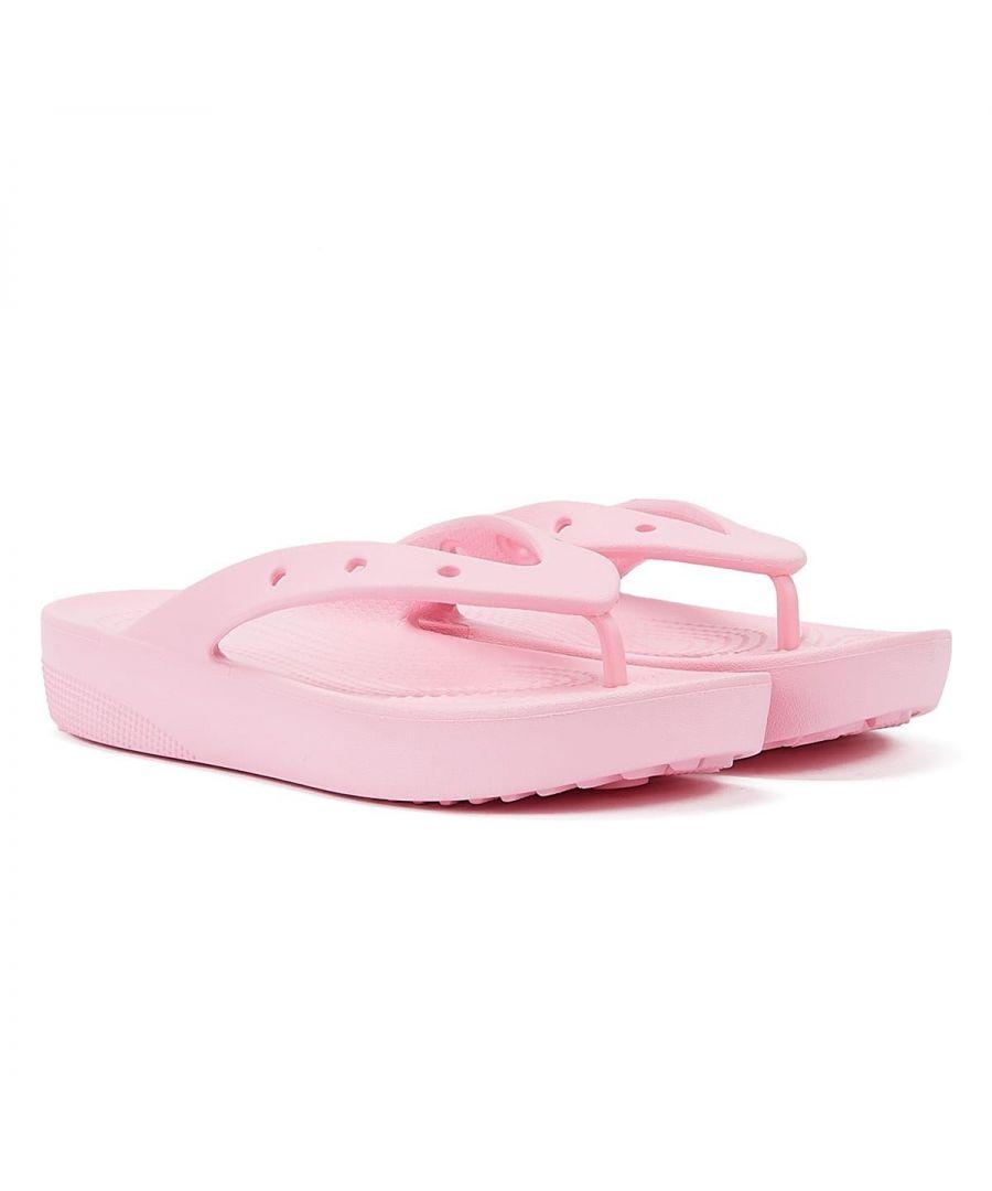 Crocs flamingo flip flops discount