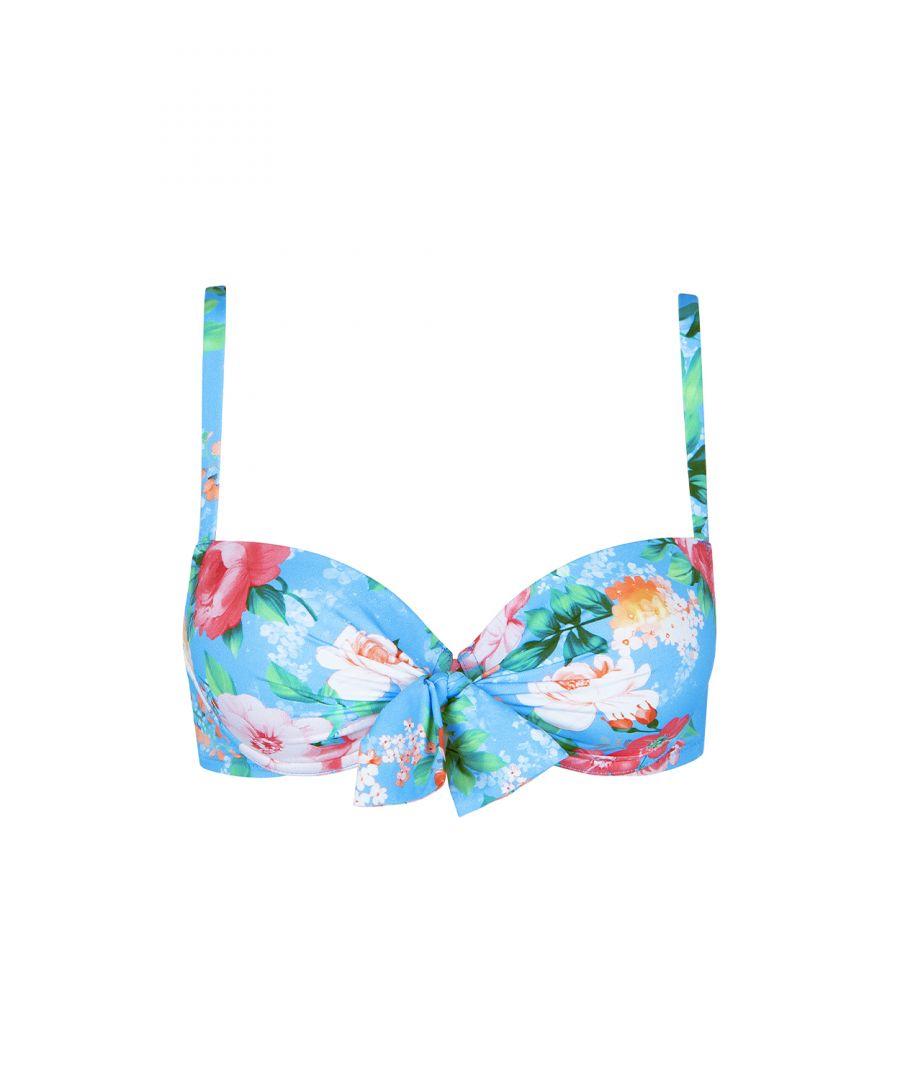Lisca 'manila' Floral Underwired Foam Cup Bikini Top in Blue | Lyst UK