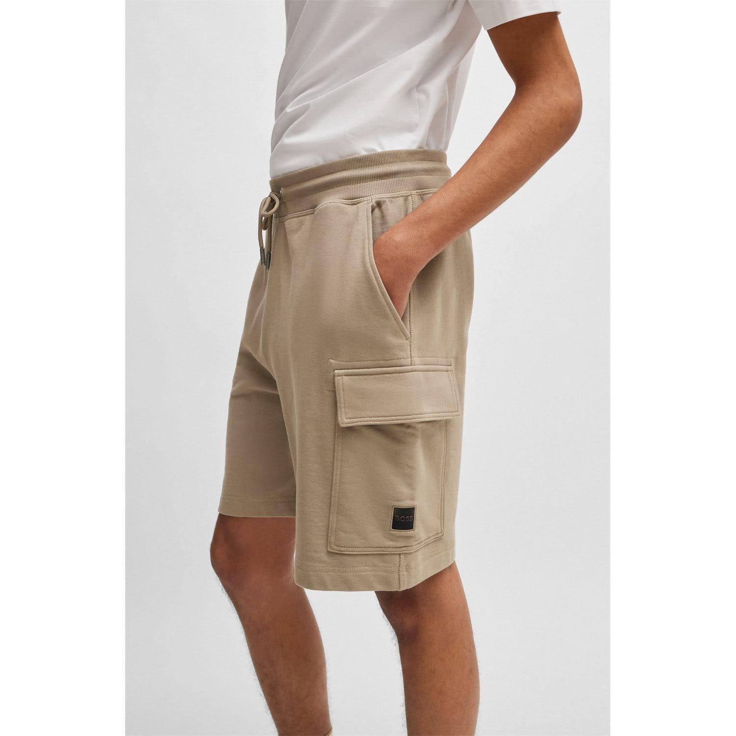 BOSS Cargo Sweat Shorts in Brown for Men Lyst UK