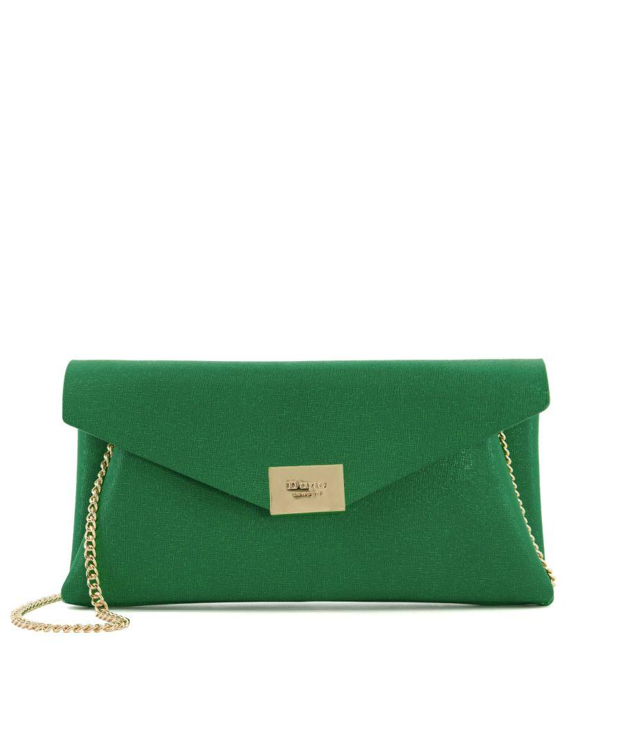 Dune Envello Envelope Clutch Bag in Green | Lyst UK