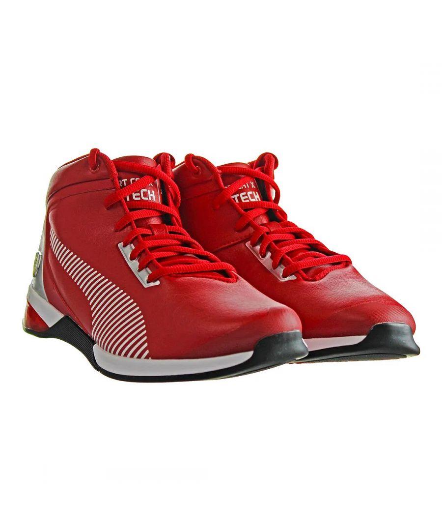 PUMA Ferrari Race Kart Cat-x Mid Lace-up Red Other Leather S Trainers  306549 02 for Men | Lyst UK