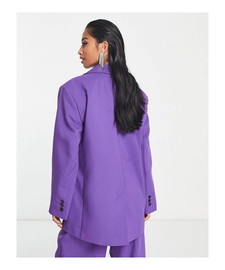 ASOS Design Extreme Oversized Suit Blazer in Purple Lyst UK