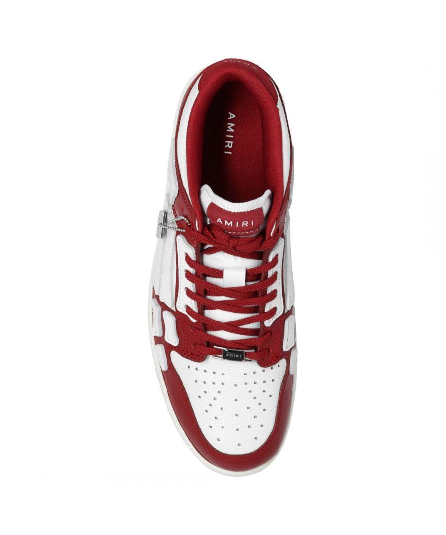 Amiri Skel Top Low Sneakers Leather in Red for Men Lyst UK