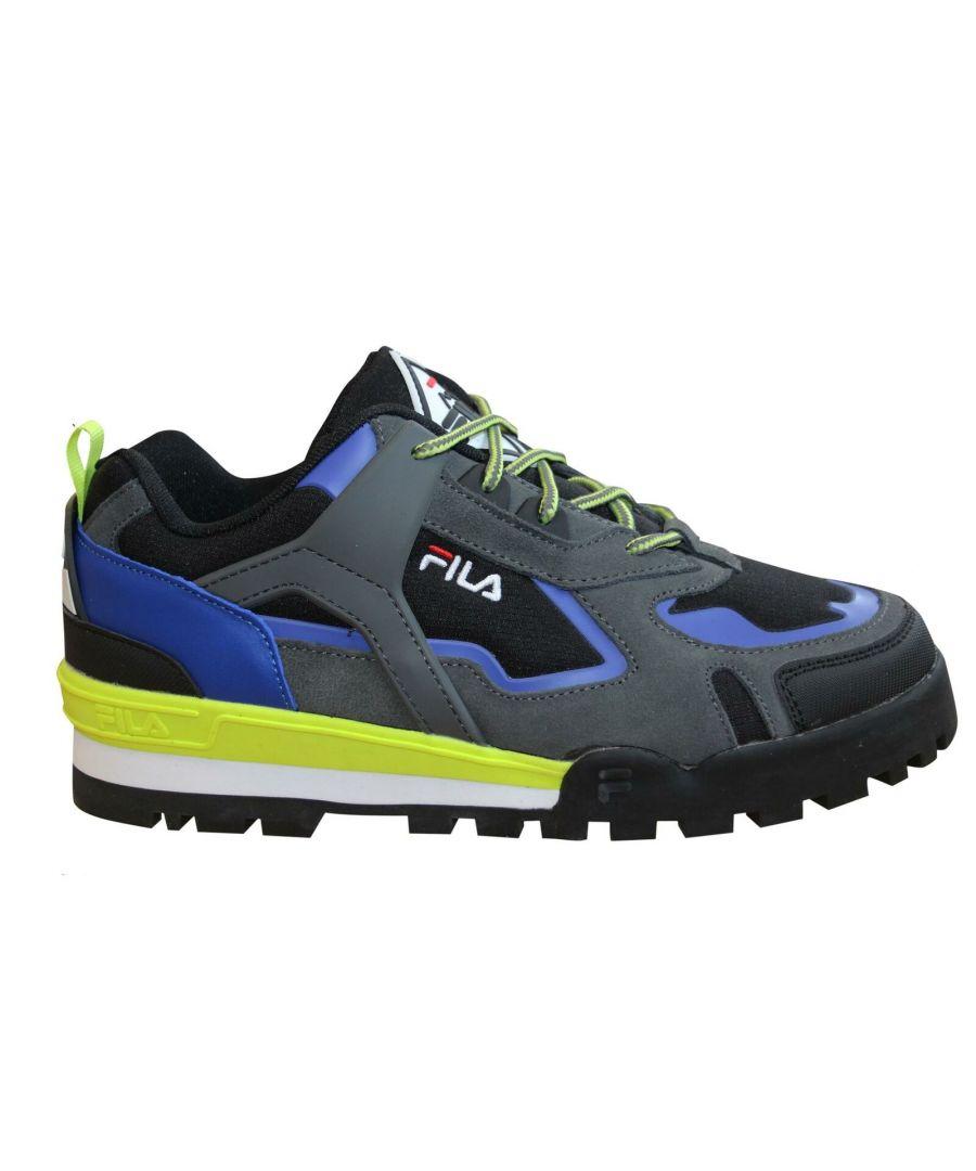 Trailstep Low Trainers Black Leather Lace Up Casaul Shoes 1010706 25y