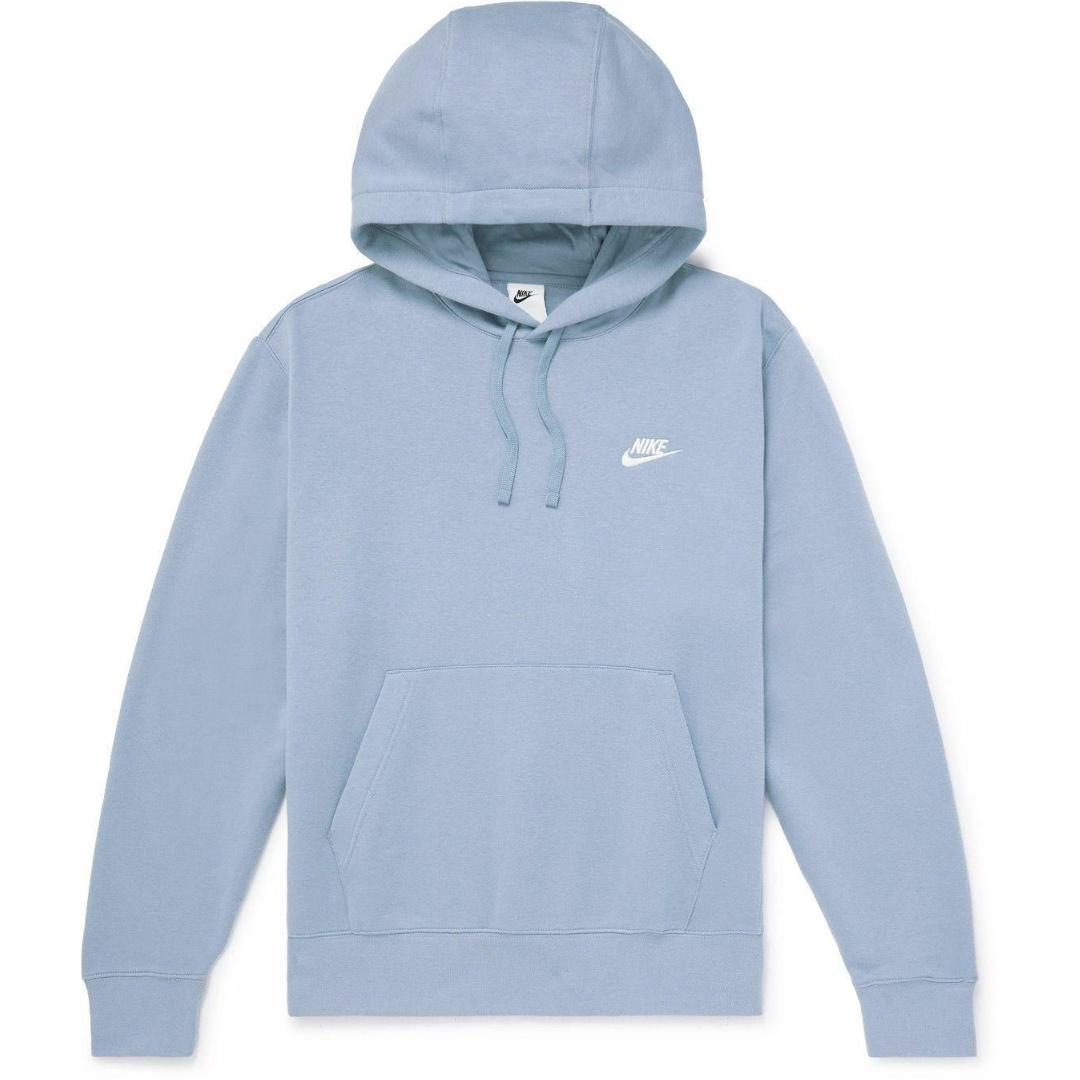 nike hoodie light blue mens