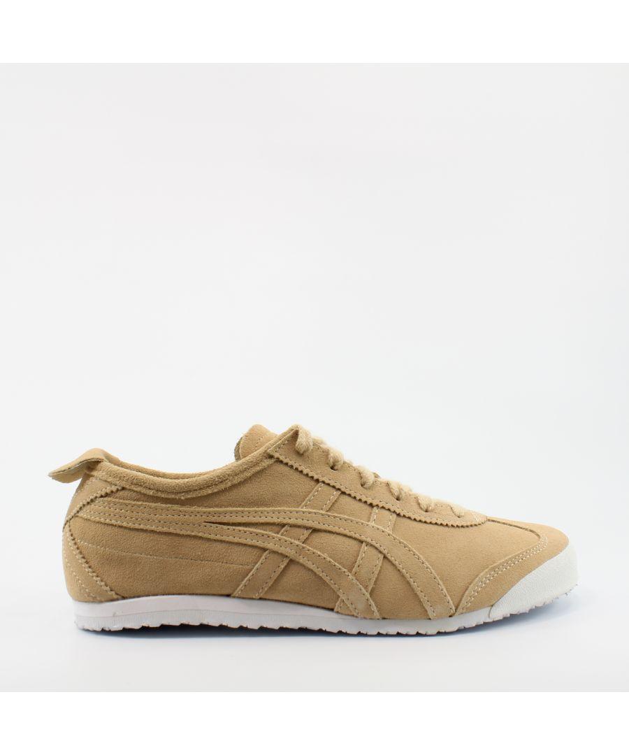 Onitsuka Tiger Mexico 66 Beige Suede Leather Lace Up Trainers D7x4l ...