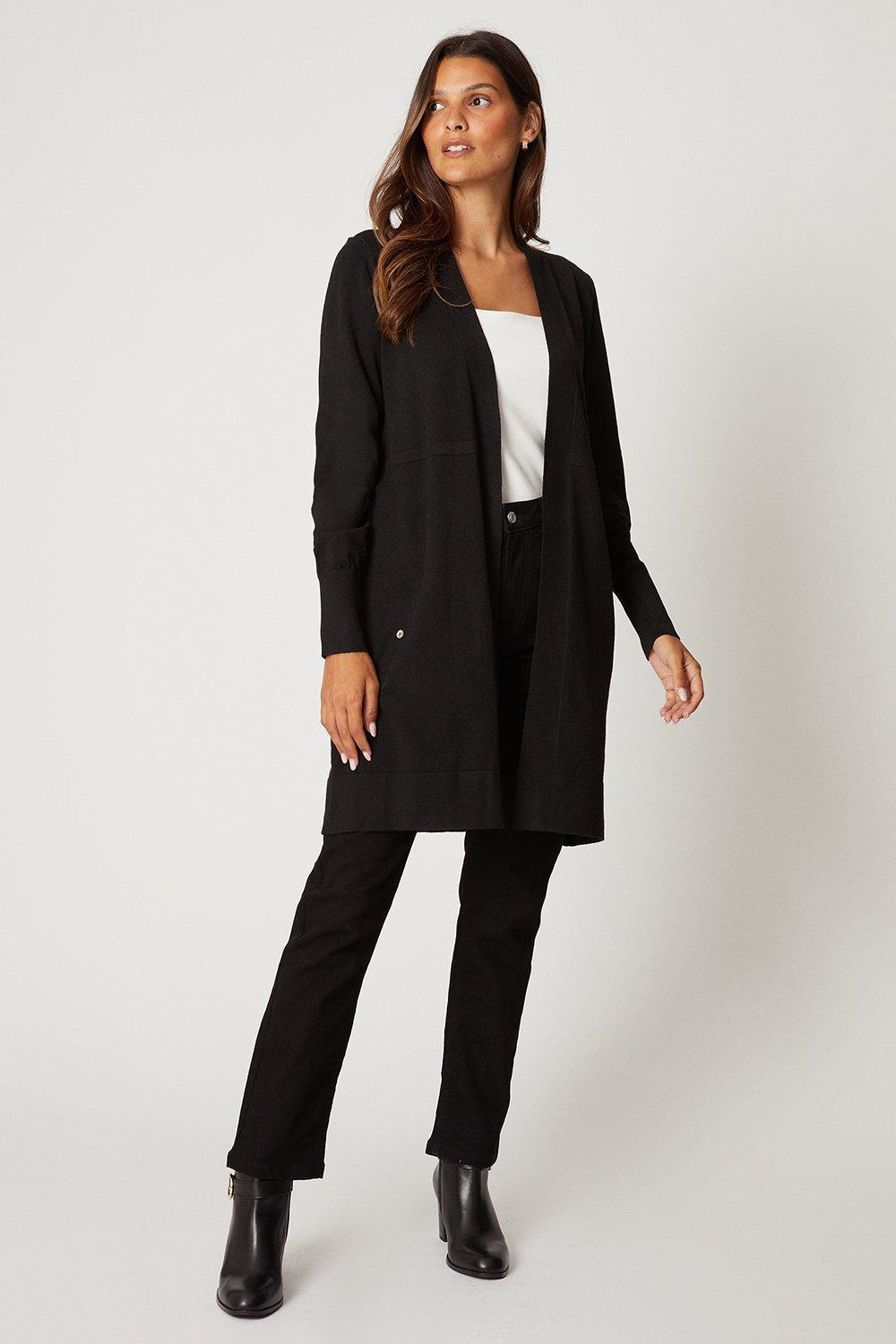 Wallis Petite Black Coatigan Wallis Petite Coats And Jackets Shop