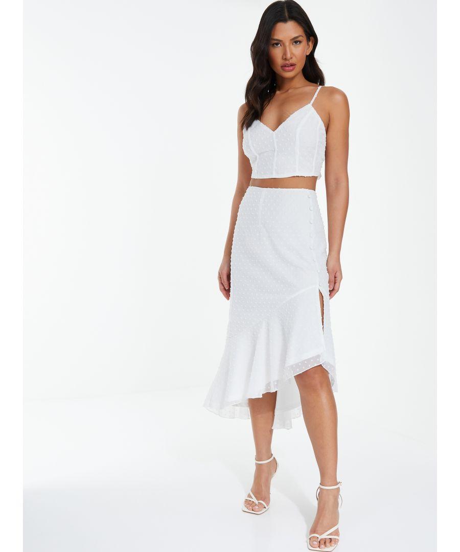 White midi outlet skirt quiz