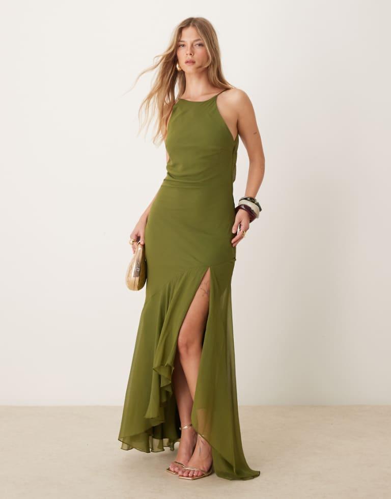 green high low dress Veni Infantino 992727 Lime Dress main image 1