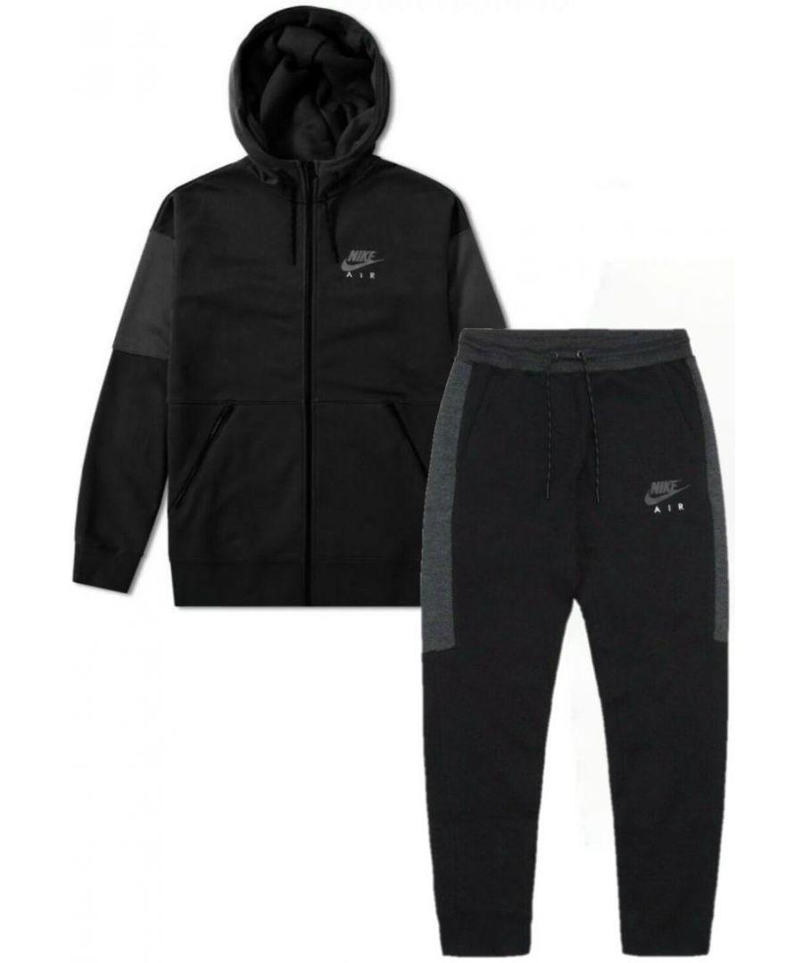 Nike Air Fleece Tracksuit Full Set in Black for Men | Lyst UK