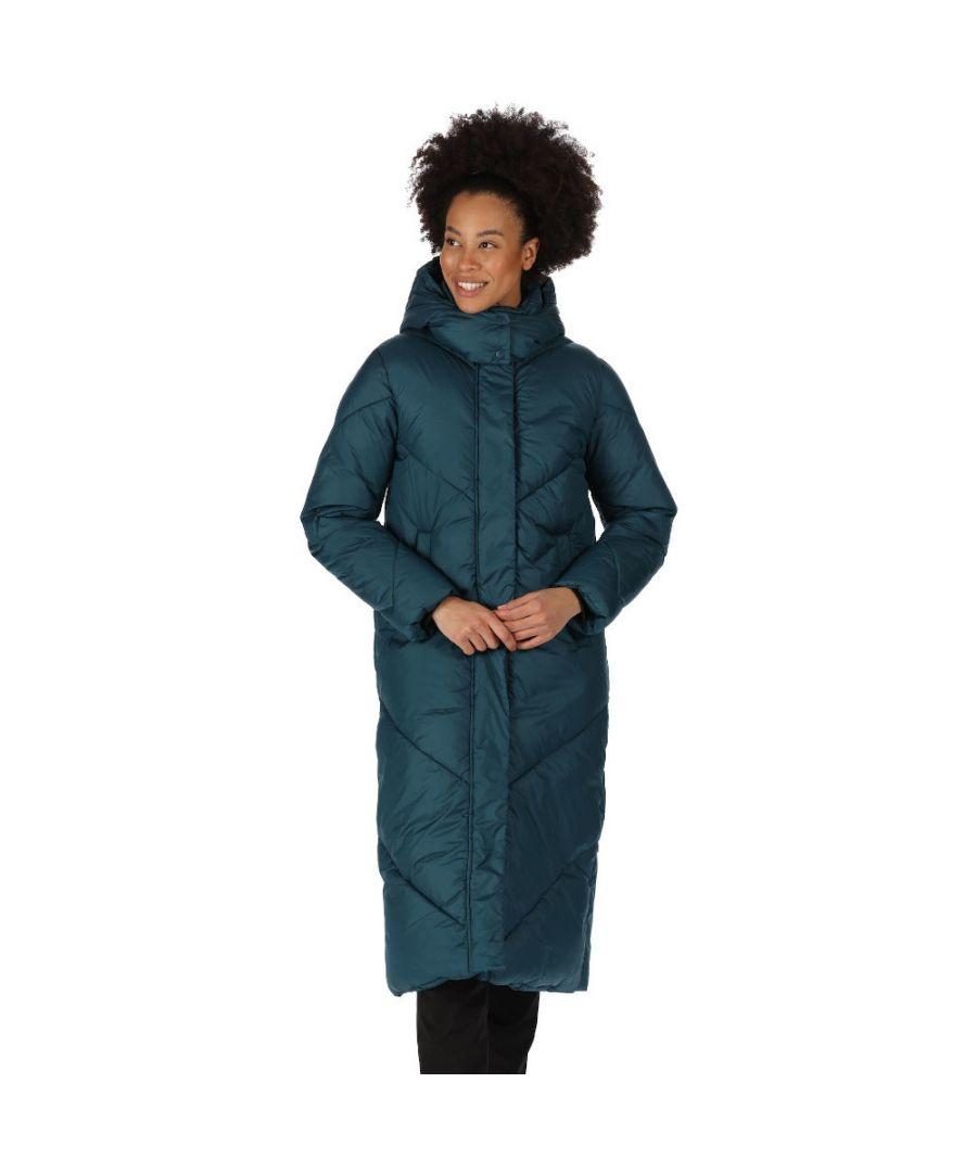 regatta womens longley long length padded insulated coat