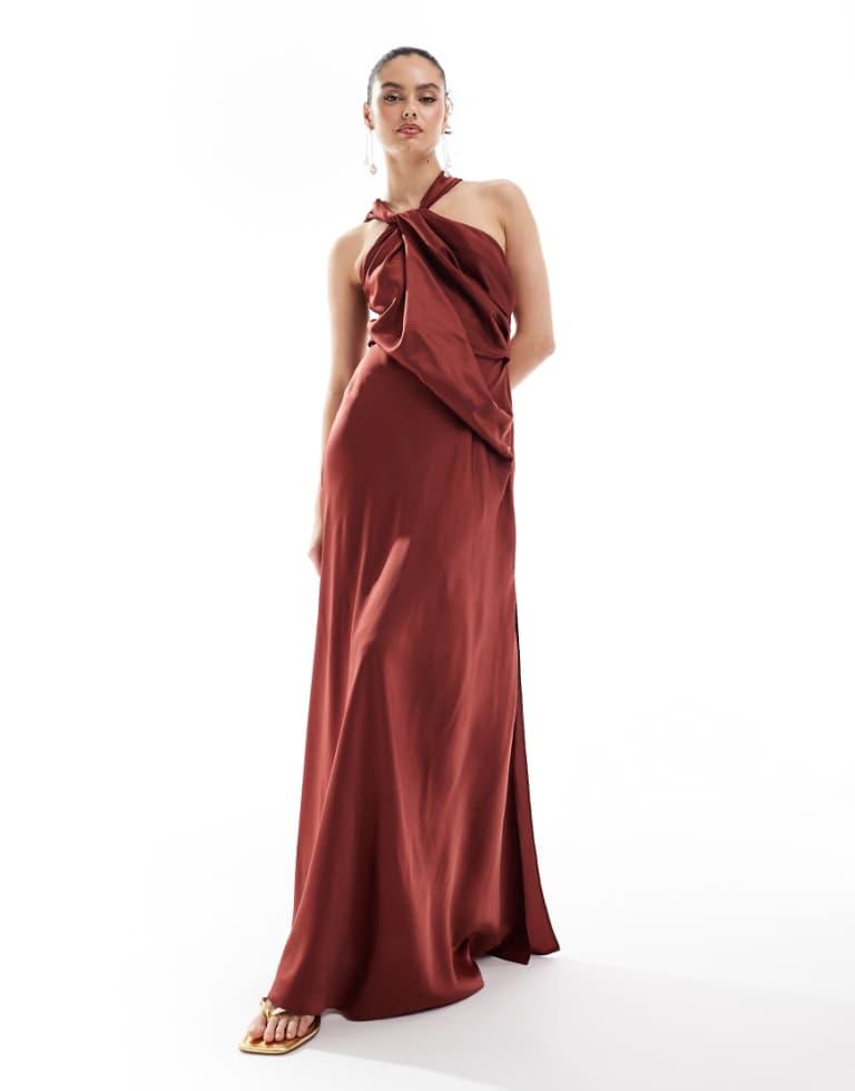 scoop neckline bridesmaid dress Vintage A-line Lace Appliques Scoop Neckline Tea Length Bridesmaid Dresses
