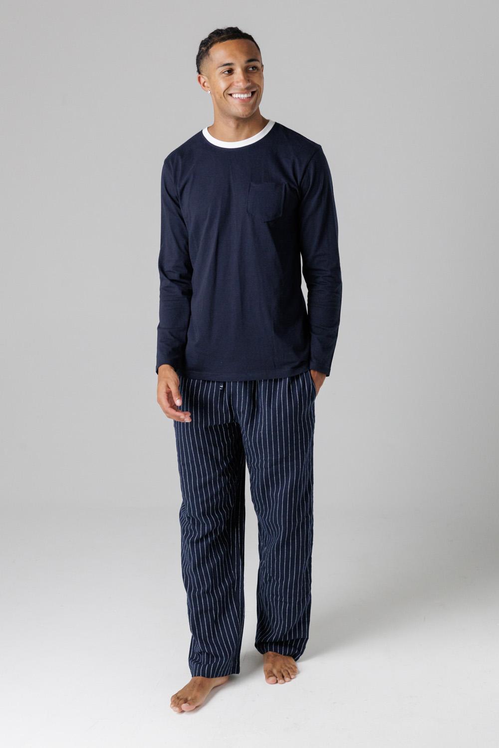 Tokyo Laundry Cotton Crew Neck Pyjama Set in Blue for Men Lyst UK