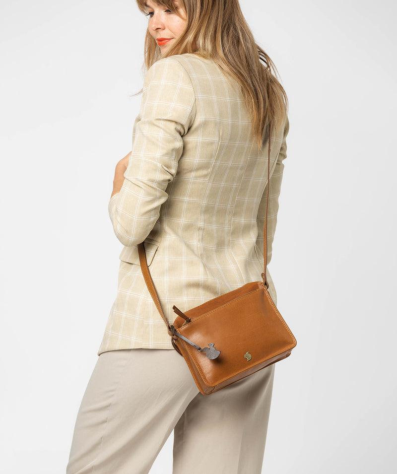 Conkca London Minnow Bags Conkca 'Aurora' Dark Leather Cross Body