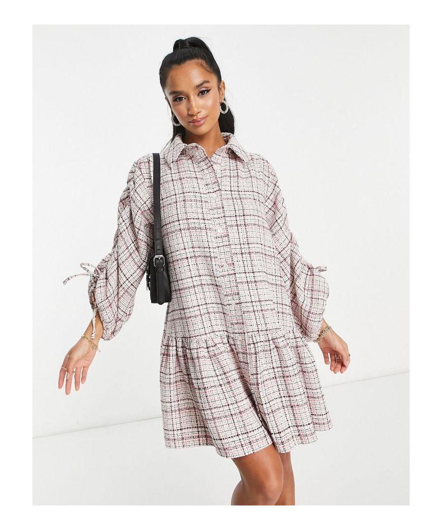 Asos design mini smock sundress with pep hot sale hem