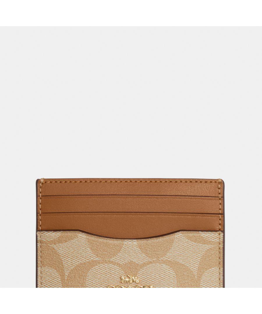 COACH Slim Id Card Case In Signature Canvas in White Lyst UK - Main Image