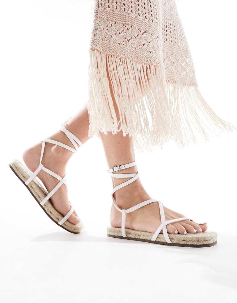 ASOS Jadine Strappy Espadrille Sandals in Natural Lyst UK
