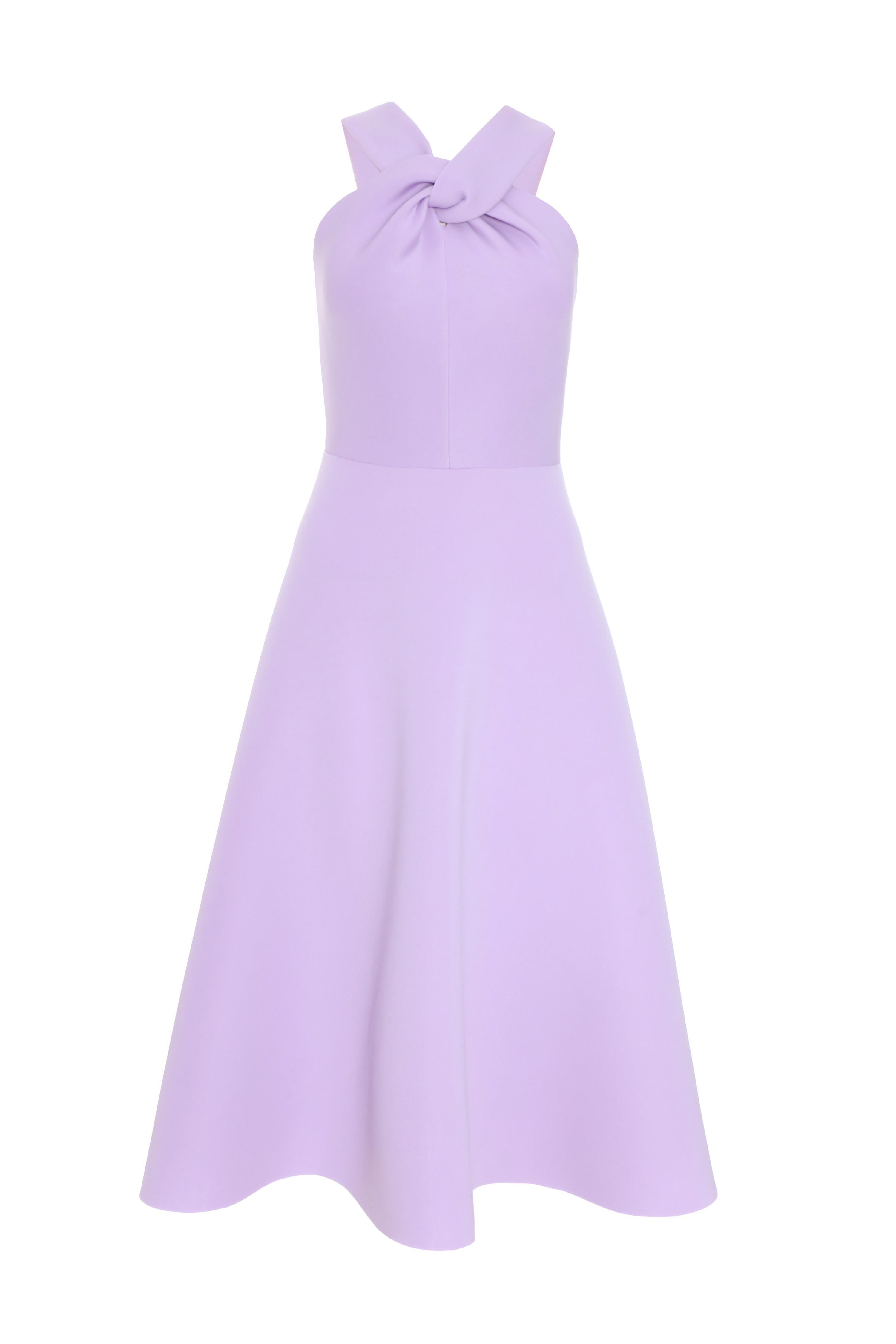 Quiz Lilac Halter Neck Skater Midi Dress in Purple Lyst UK