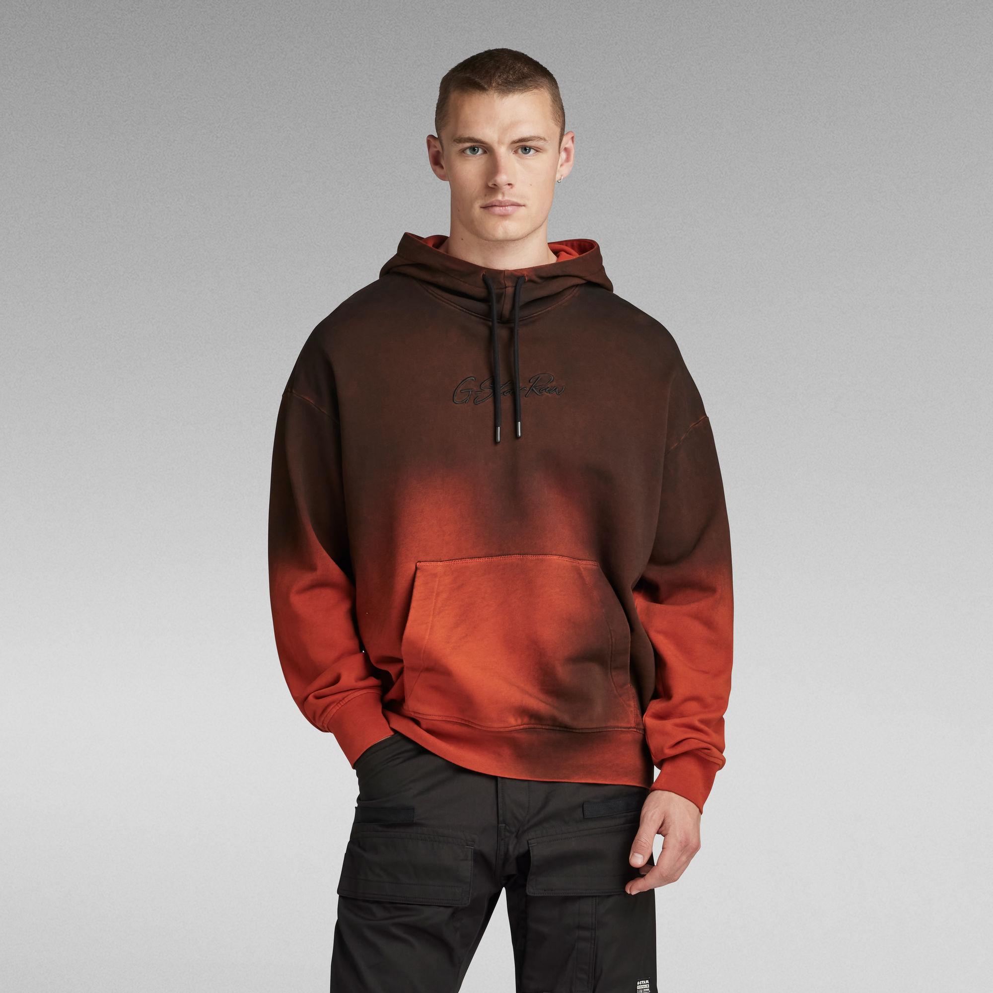 Orange g star hoodie sale