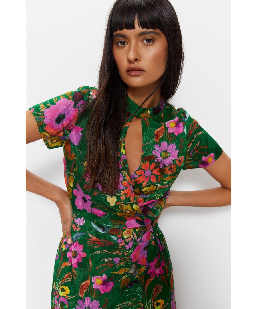 green emerald velvet dress Rent Warehouse Lime Broderie Puff Sleeve Tie Back Midi Dress