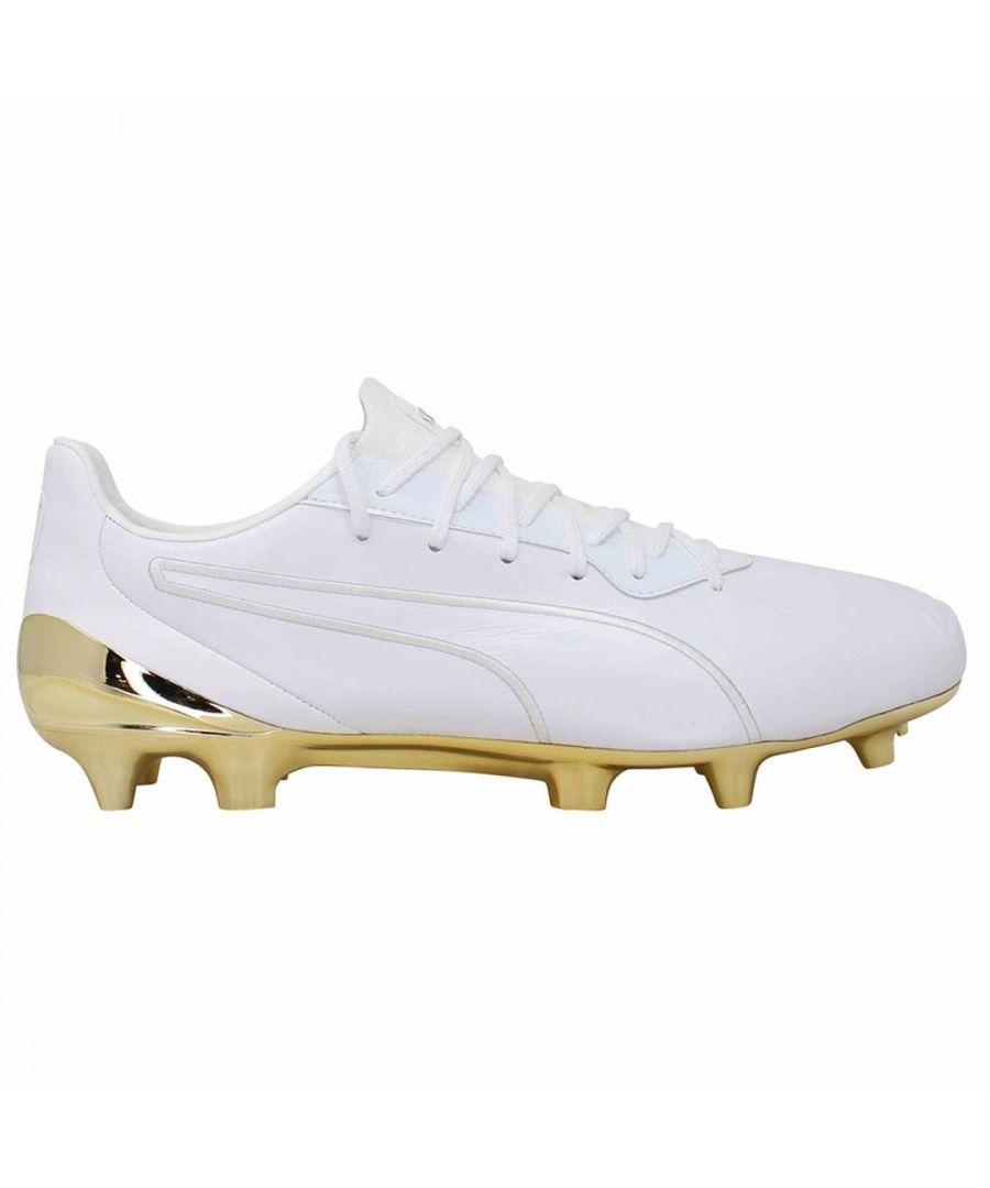 PUMA King Platinum Fg/ag White Football Boots Leather for Men | Lyst UK