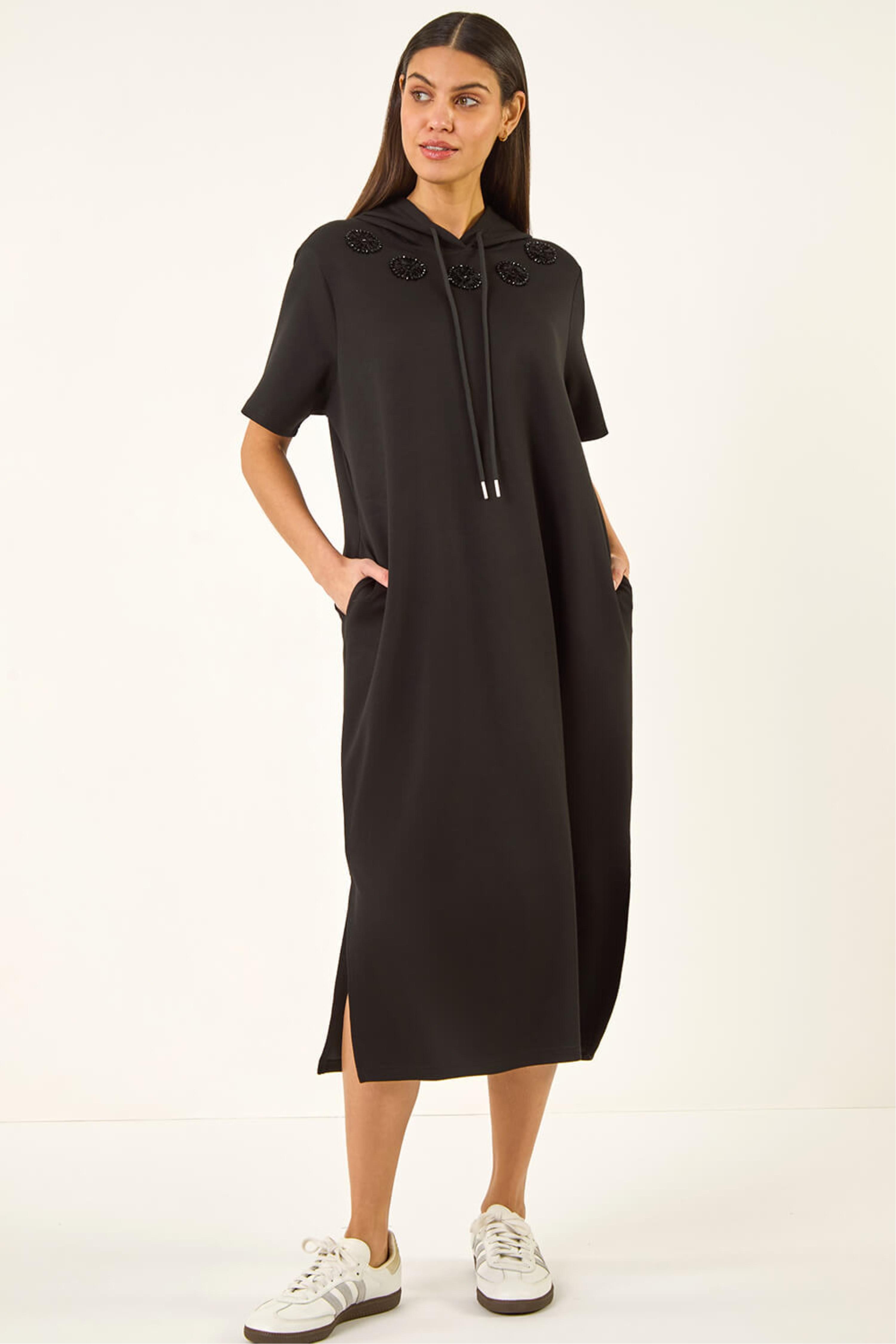 roman t shirt dress Roman T-Shirt Pocket Detail Midi Dress