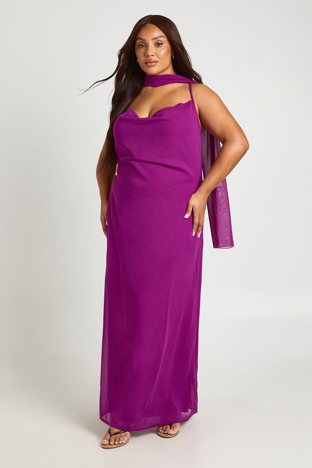 purple maxi dress boohoo Purple Silk Dresses