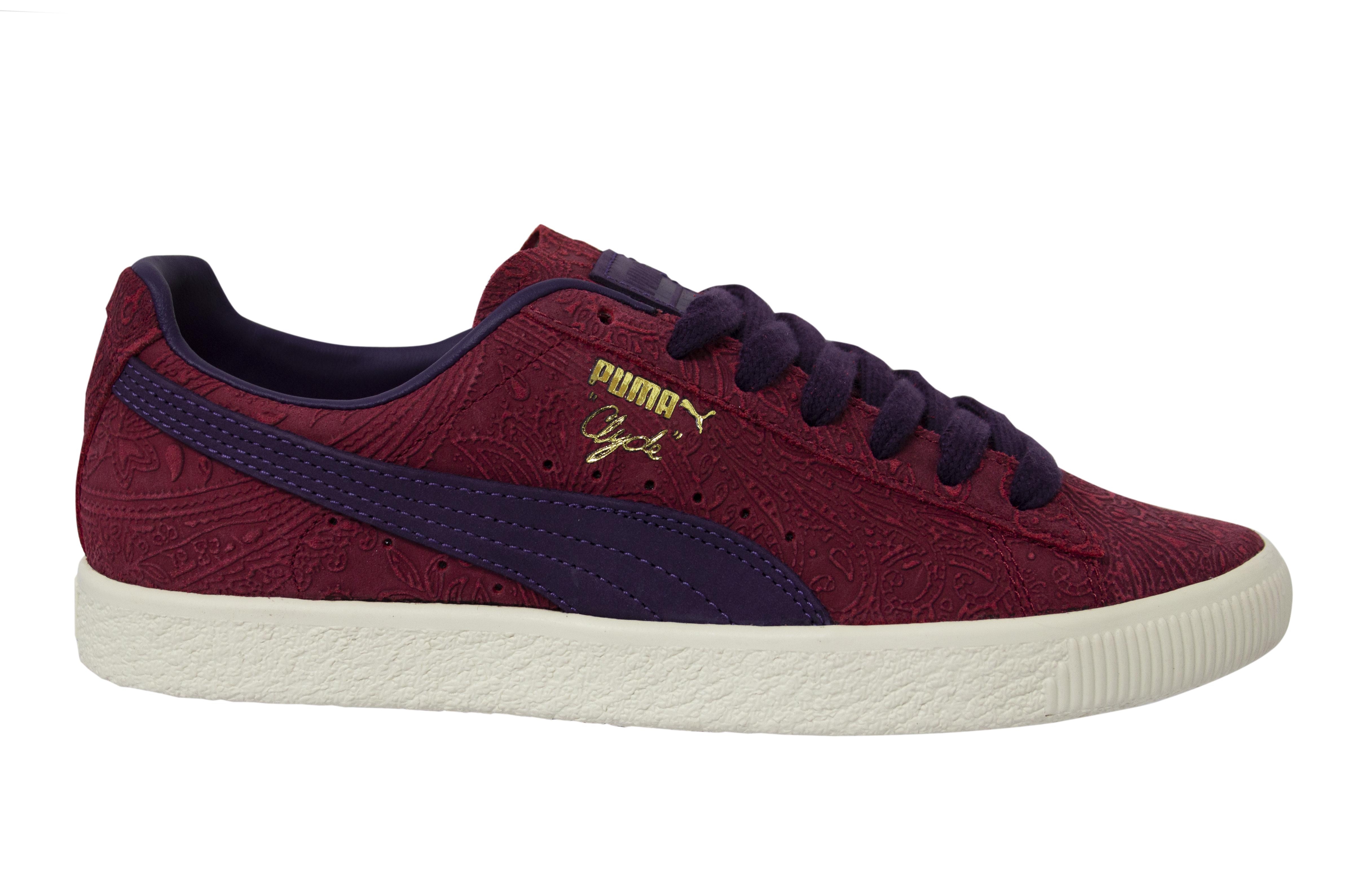 PUMA Classic Clyde Basket Paisley Leather Low Lace Up S Trainers 369279 01 for Men Lyst UK