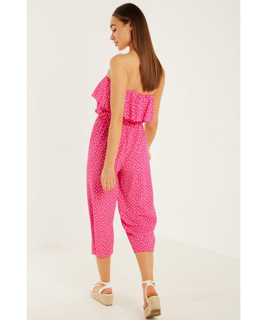 Quiz And Polka Dot Culotte Jumpsuit in Pink Lyst UK