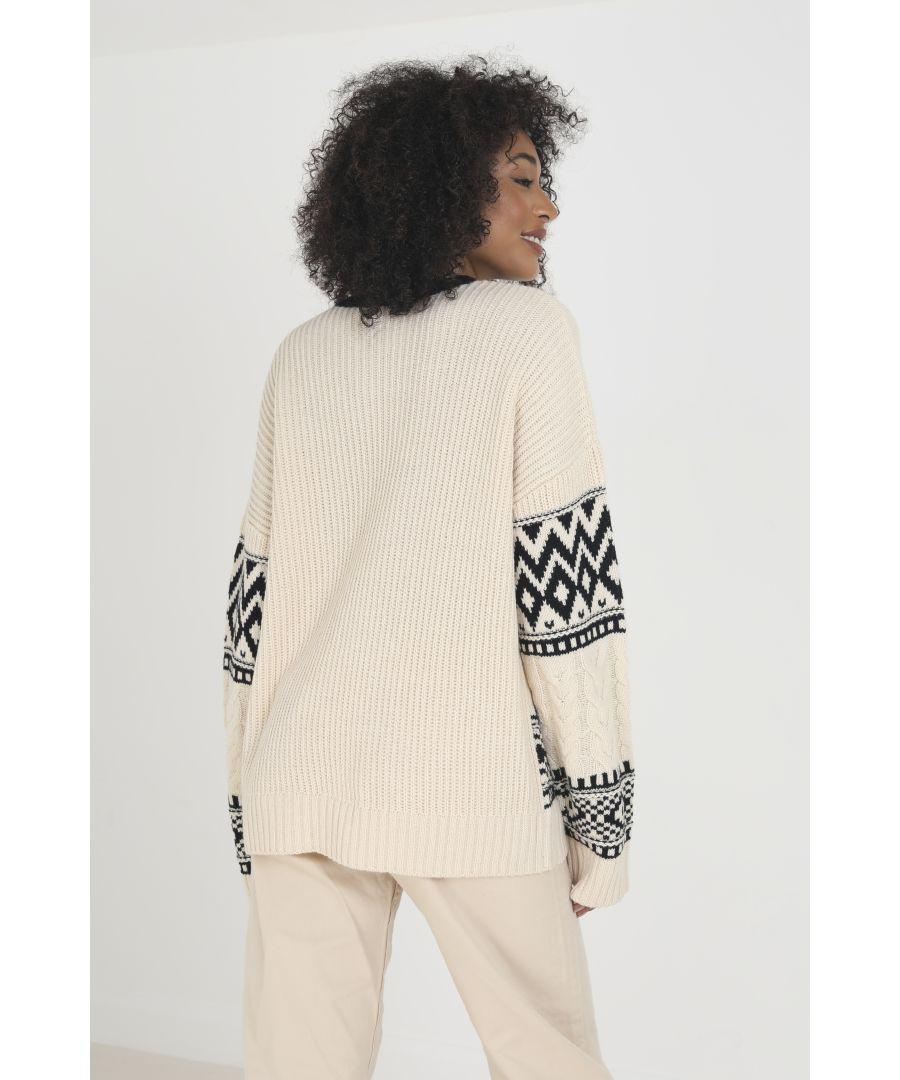 Knit jacquard jumper - PULL&BEAR