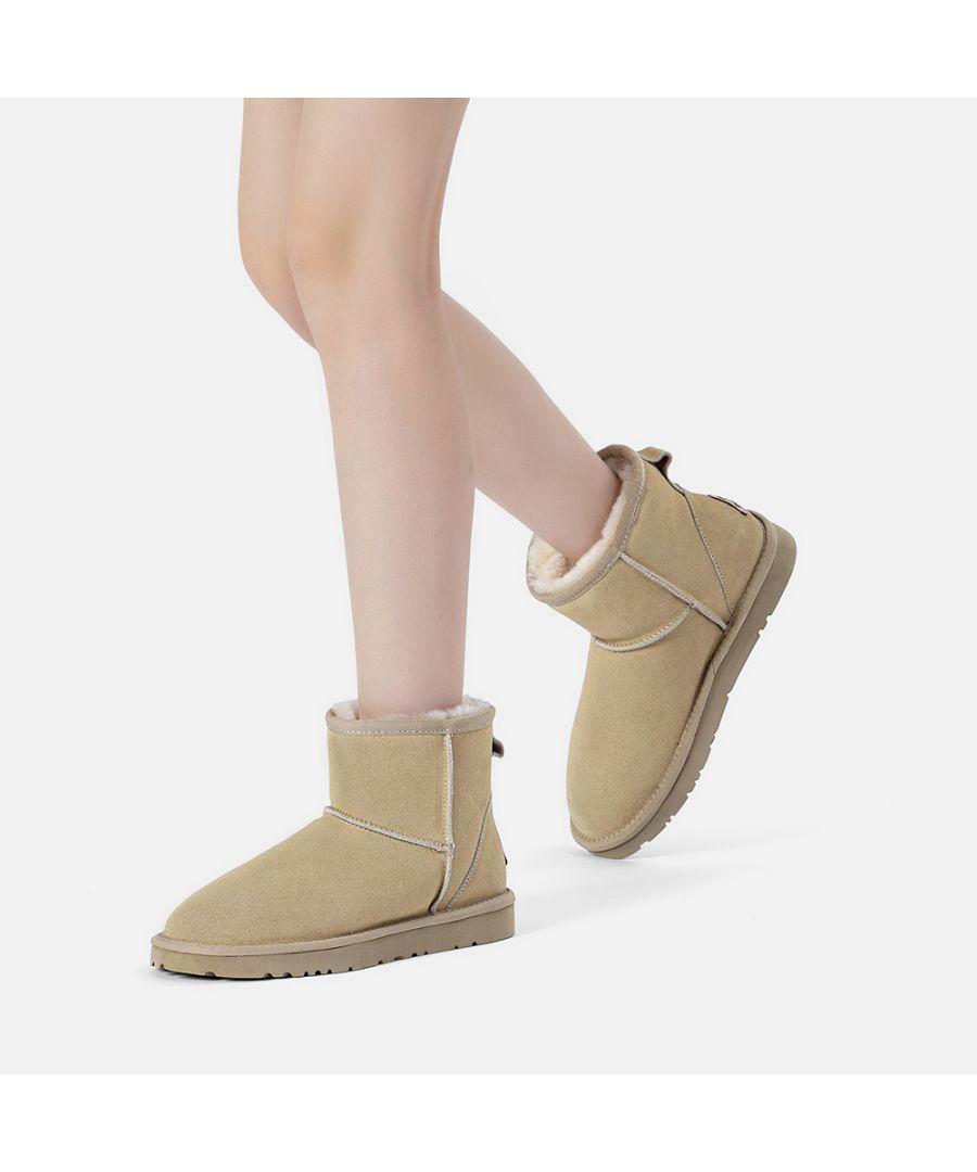 EverAu Australia Ever Au Ostrich Leather Short Boots in Natural