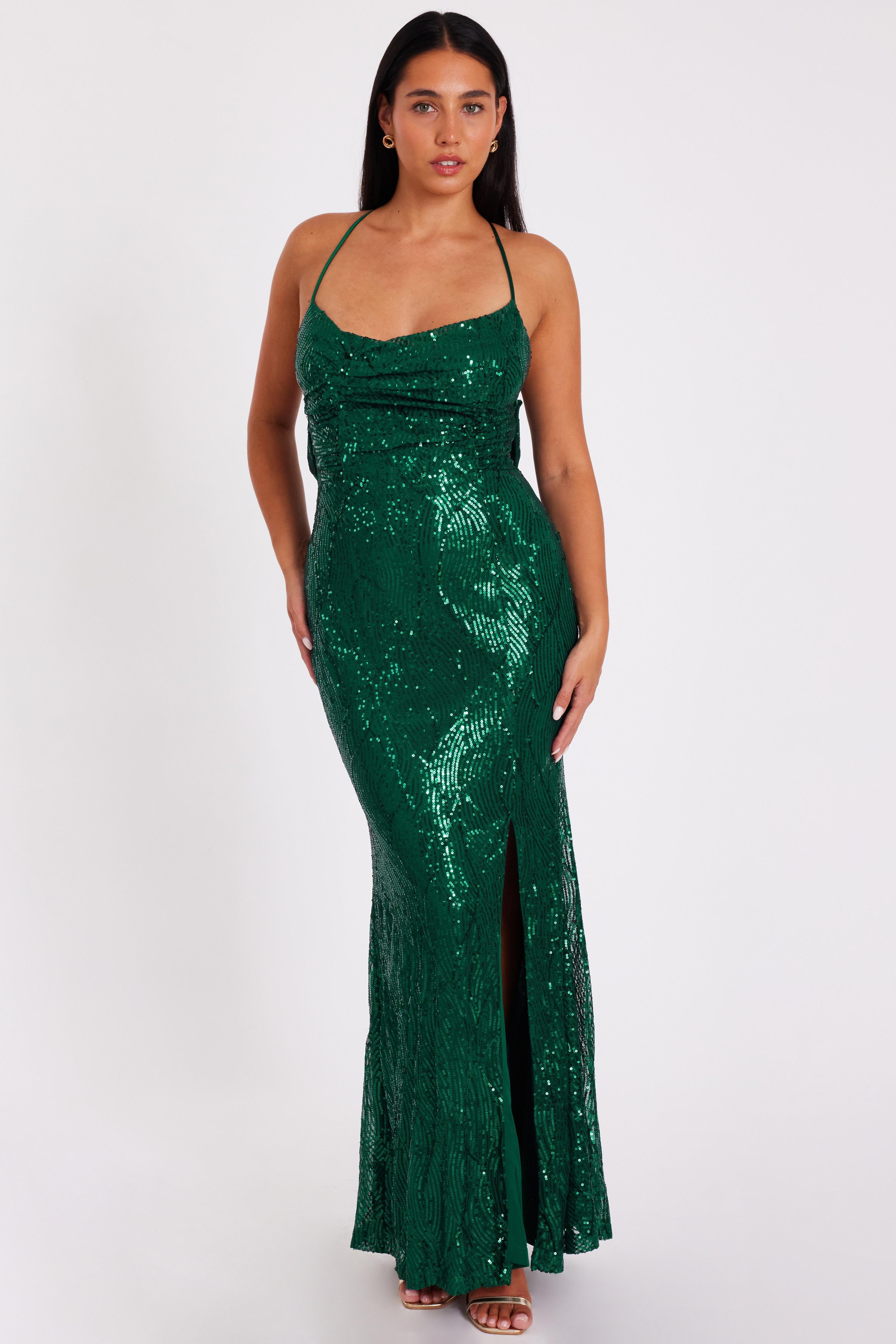 quiz mint green dress Juliette Sequin Mini Dress - Mint main image 0