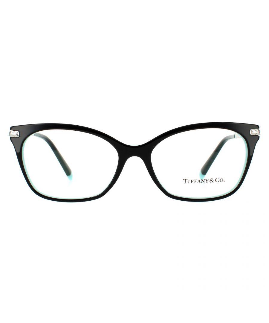Tiffany & Co. Tiffany Square Zwart Op Tiffany Blue Glazen Frames in het