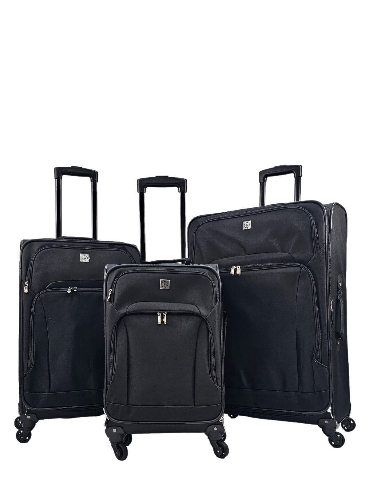 Infinity Leather Lightweight 4 Wheel Luggage Travel Cases Soft Bags Suitcases in Blue Lyst UK
