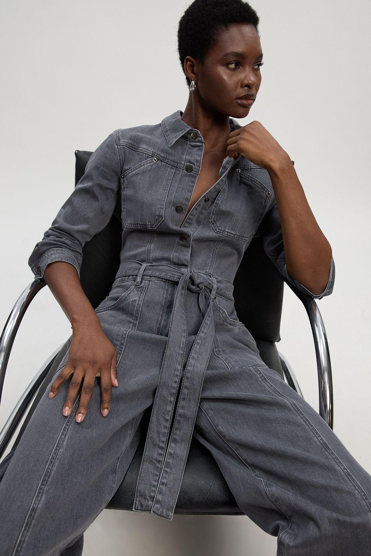 Grey Full-length jumpsuits and rompers for Women Lyst UK