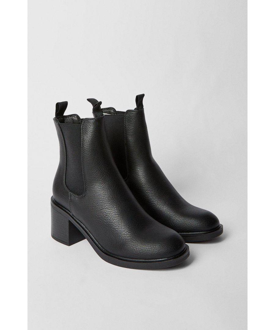 Depp leather heeled chelsea boots best sale