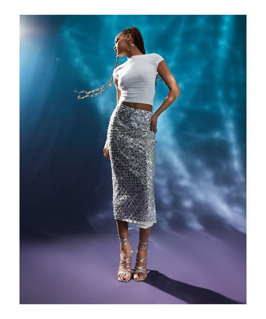 Blue skirt embellishment hotsell
