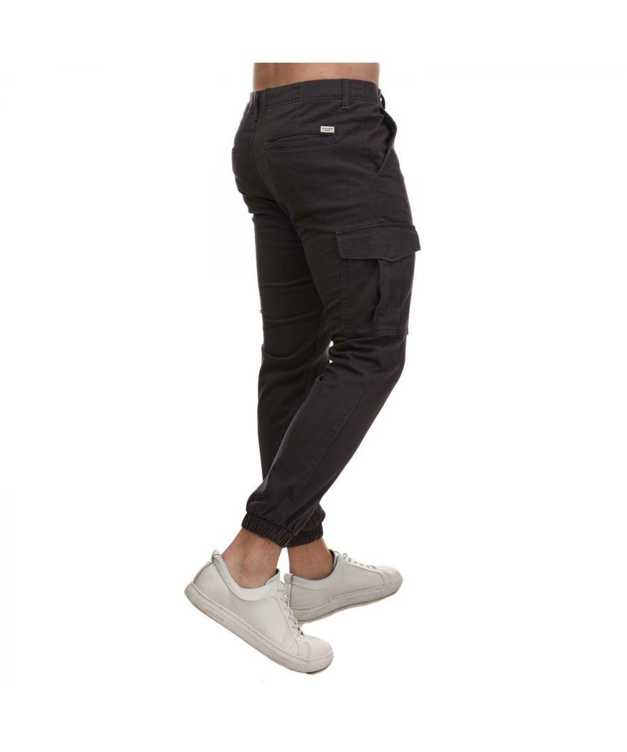 Jack Jones Will Fergie Cuffed Cargo Pant in Black for Men Lyst UK