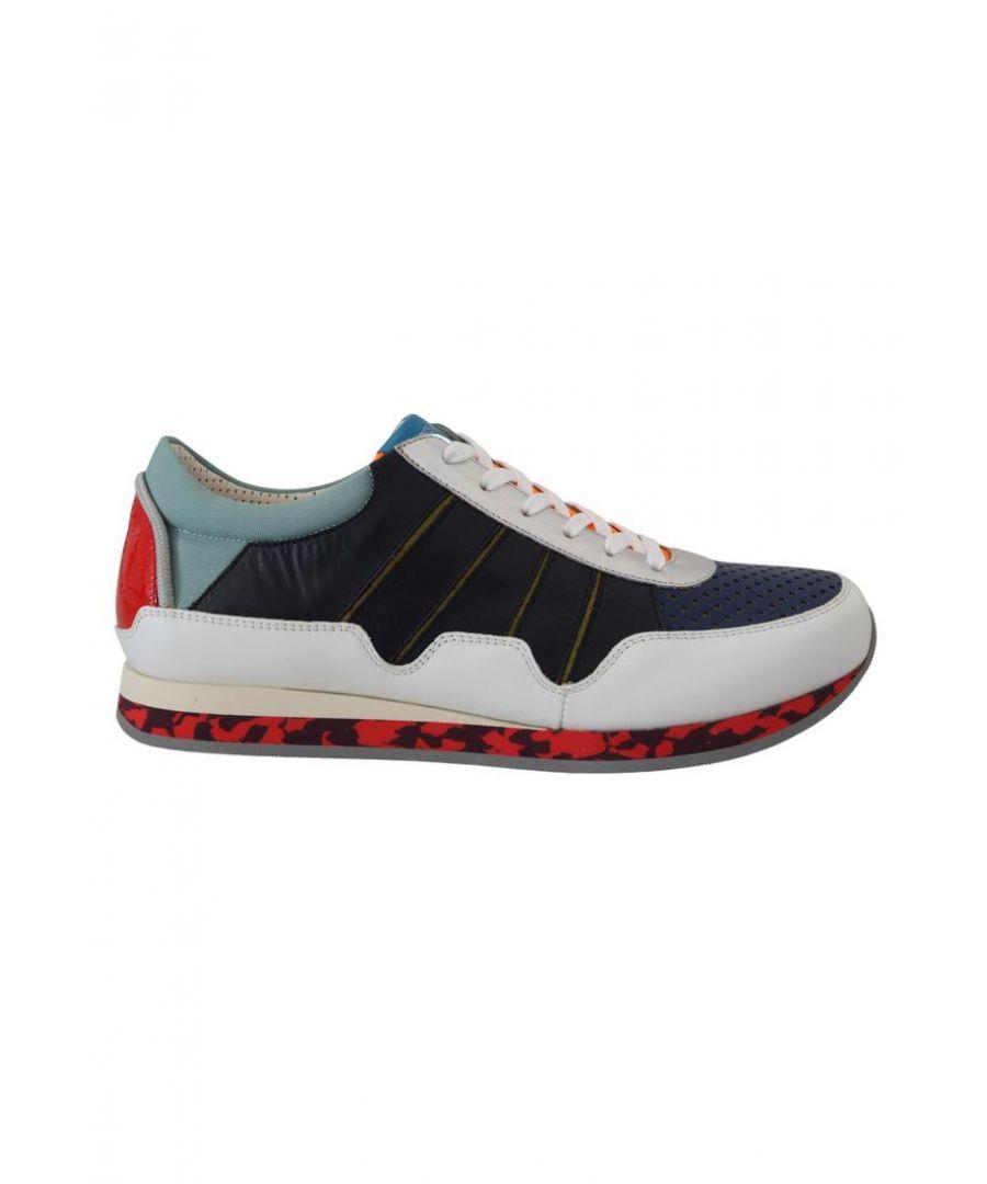 Dolce Gabbana Leather Sport Low Top Sneakers in Blue for Men Lyst UK