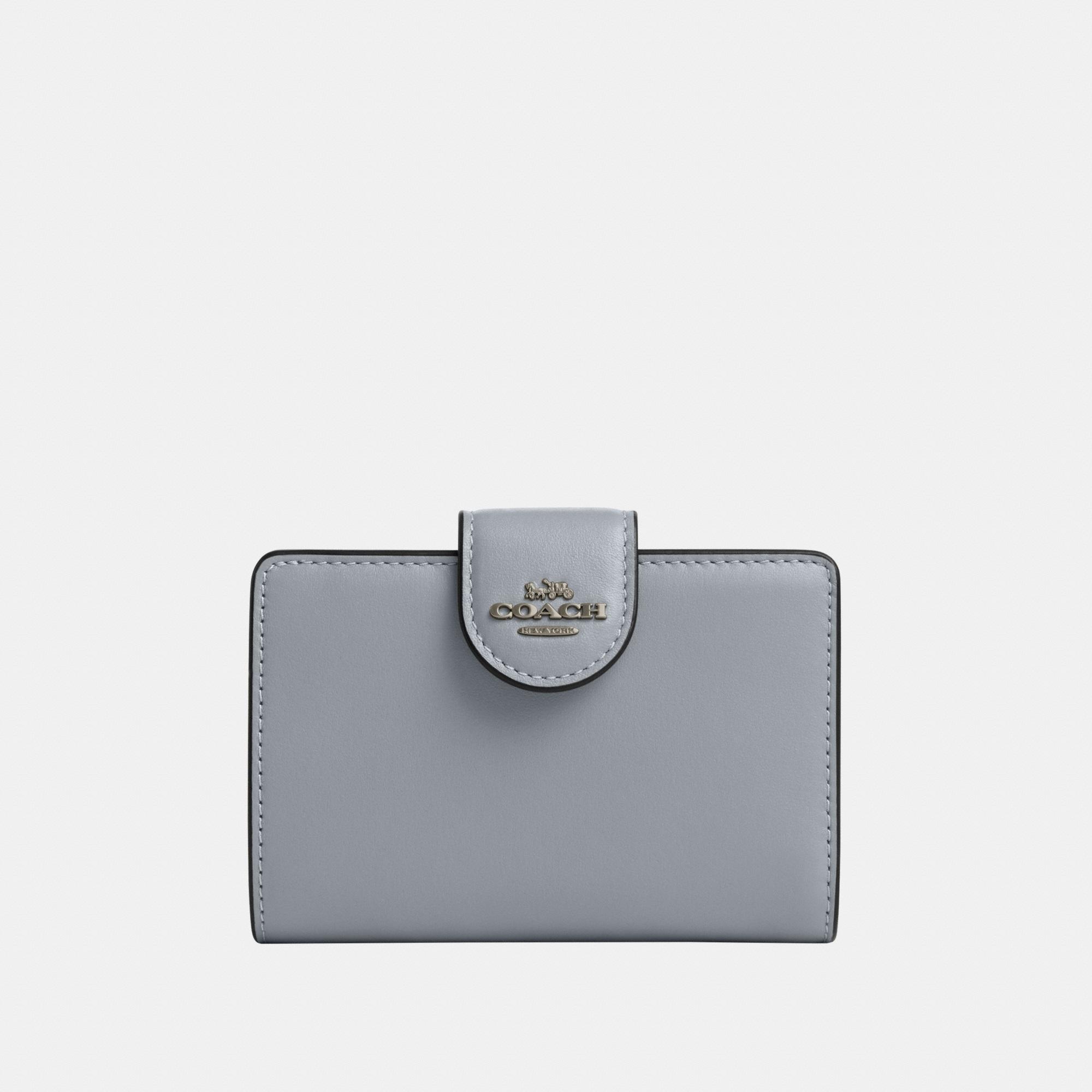 COACH Leather Zip Wallet in Grey Lyst UK