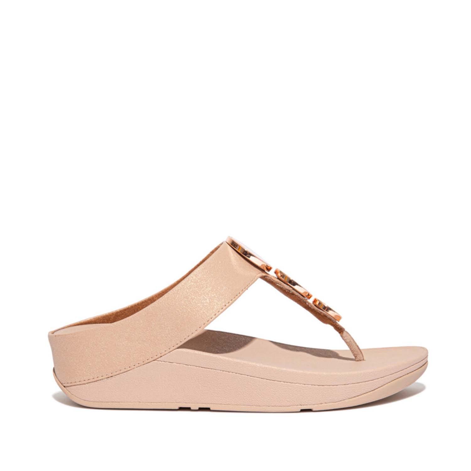 Fitflop Fit Flop Halo Shimmer Toe-Post Sandals in Pink | Lyst UK