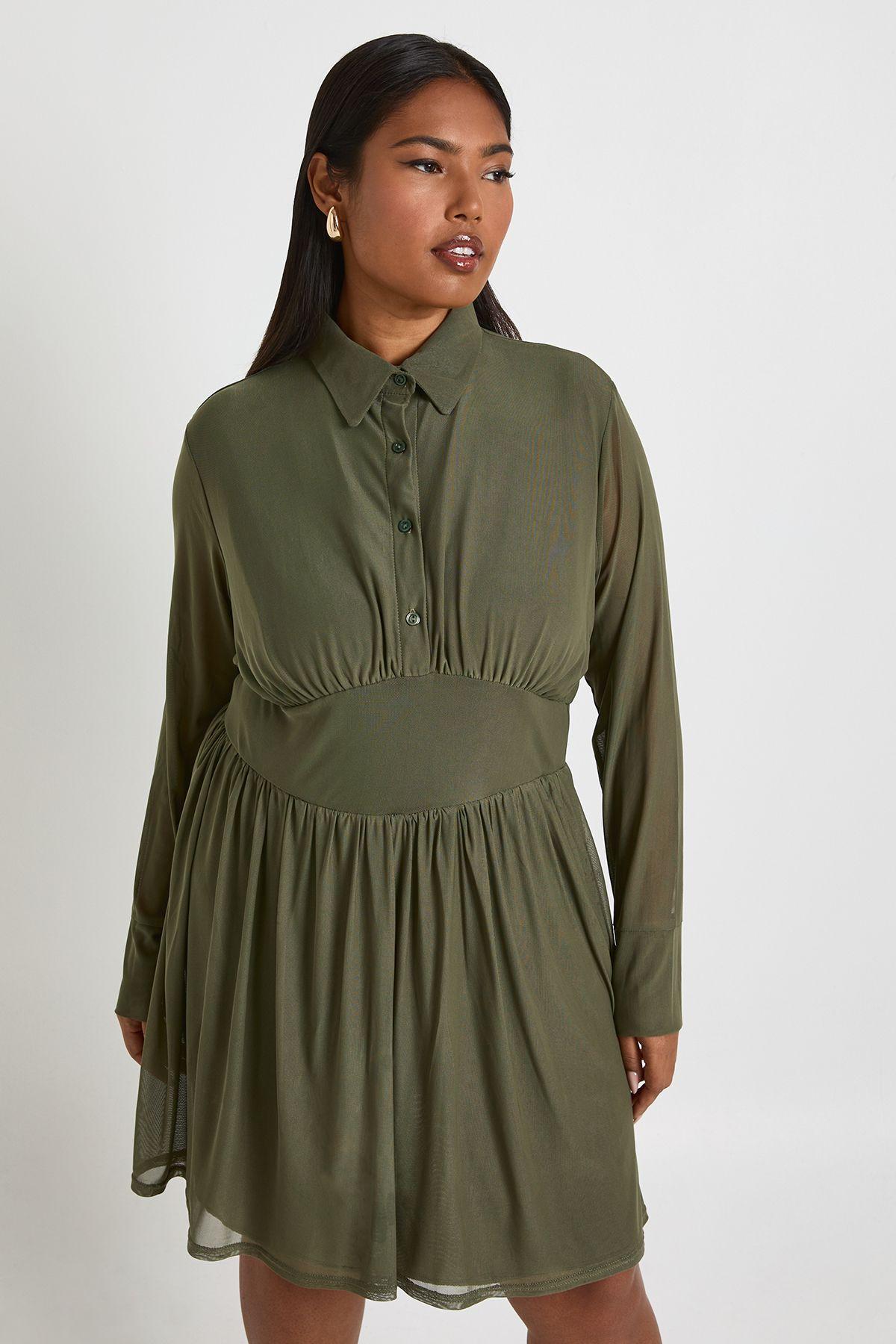 dark green long sleeve skater dress AX Paris NWT Dark Teal Long Ruched Sleeves Skater Dress Women's US Size 8