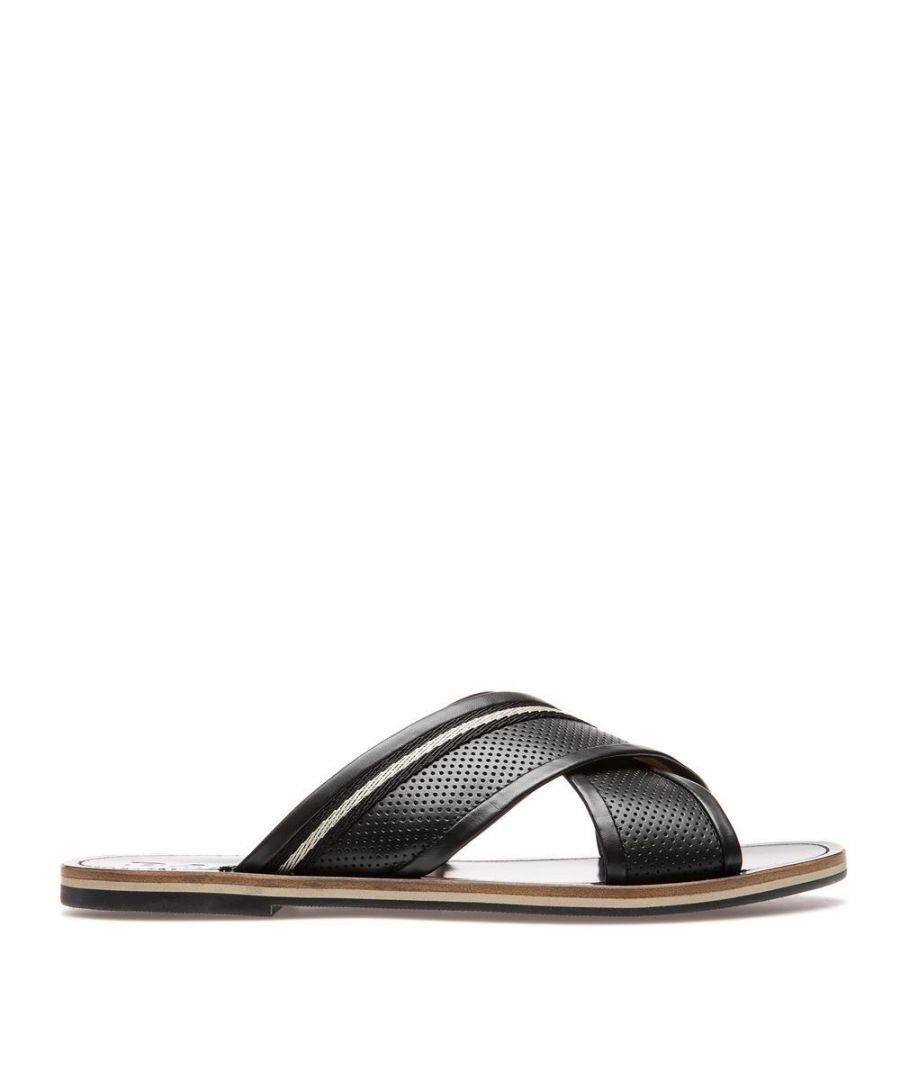 Bally Leather Sandals in Black for Men Lyst UK