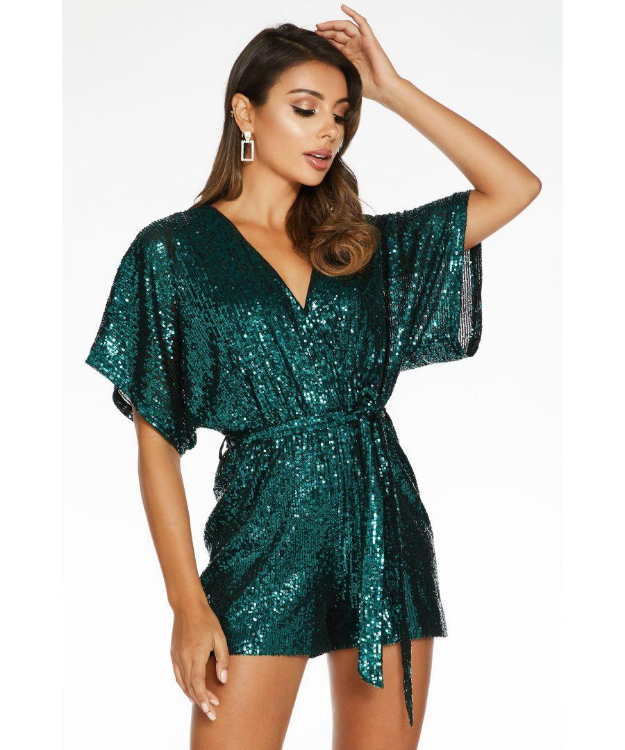 Quiz green playsuit on sale