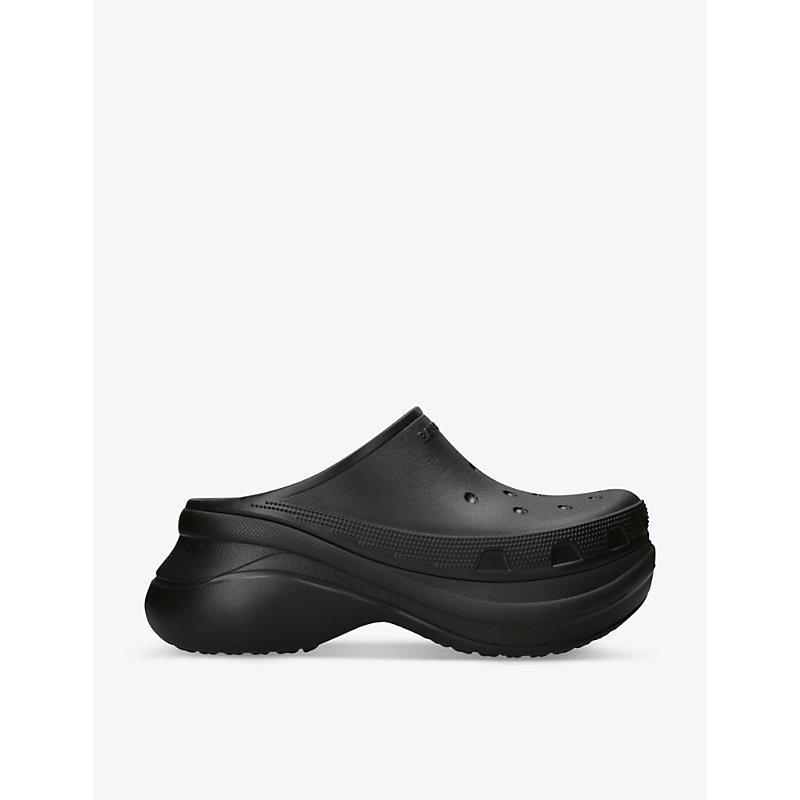 Balenciaga X Crocs Platformsole Rubber Mules in Black for Men Lyst