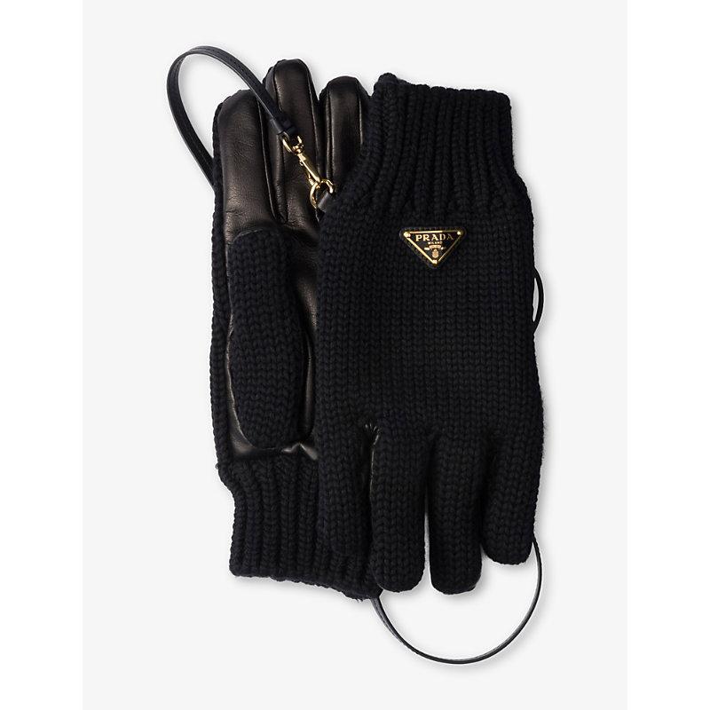 手袋 PRADA  Prada Gloves Women Leather Black PRADA Ladies Leather Gloves - Black– Wag N Purr Shop