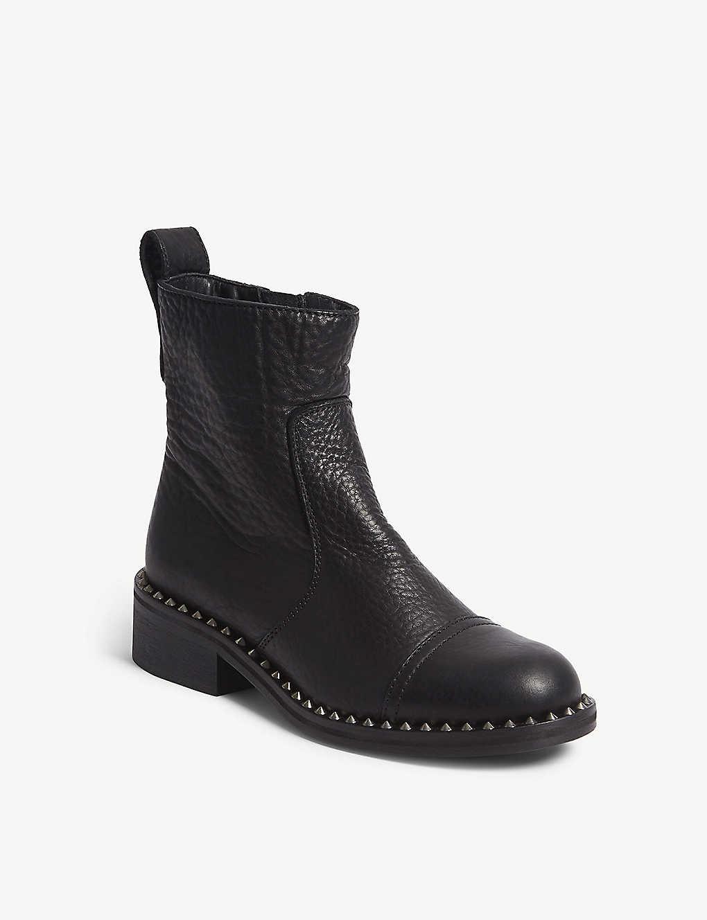 Zadig & Voltaire Empress Clous Studded Leather Ankle Boots in Black - Lyst